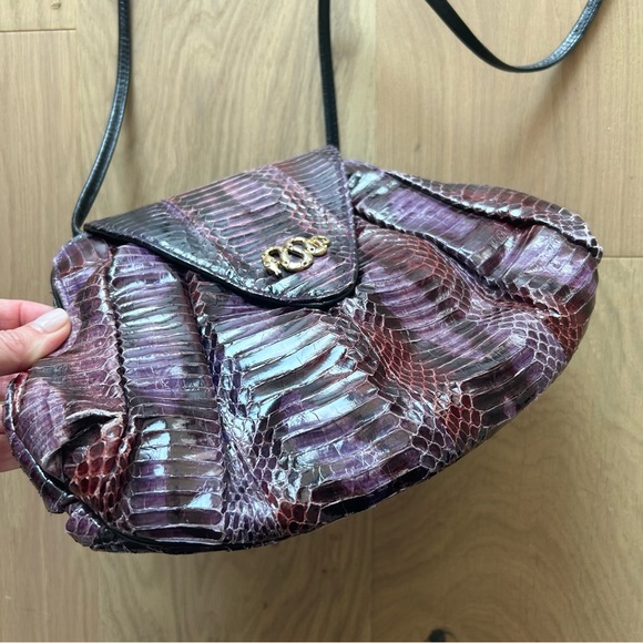 VINTAGE snakeskin leather purse - Picture 5 of 9